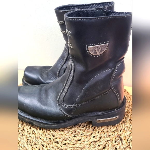 Genuine Victory motorcycle leather boots size 7 - Picture 2 of 8
